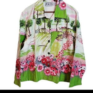 VINTAGE Plus‎ Size Floral Blazer XXL